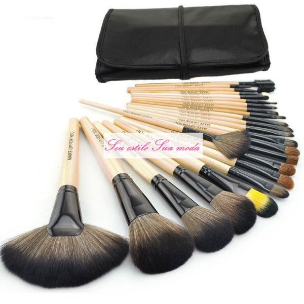 Kit 24 pincéis profissionais make up - FRETE GRÁTIS